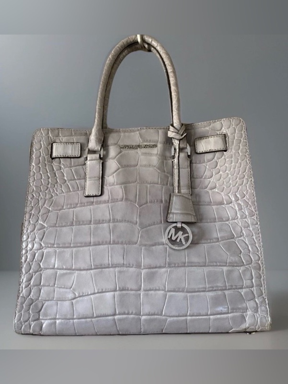 🤩MK💎Dillon Croc Satchel🖤luxury tote🖤MICHAEL KORS Tote work bag travel bag EUC